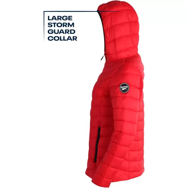 imageReebok Women Jacket  Packable Quilted Puffer Coat  Casual Jacket for Women SXLVector Red