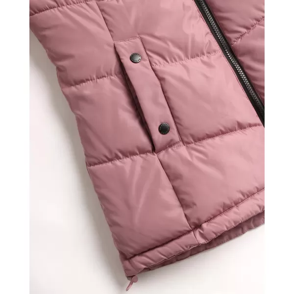 imageReebok Women Winter Jacket  Heavyweight Quilted Puffer Parka Coat Sherpa Lined Hood  Windbreaker Ski Jacket for Women SXLDark Dusty Rose