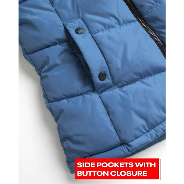 imageReebok Women Winter Jacket  Heavyweight Quilted Puffer Parka Coat Sherpa Lined Hood  Windbreaker Ski Jacket for Women SXLHoops Blue