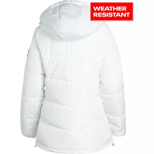 imageReebok Women Winter Jacket  Heavyweight Quilted Puffer Parka Coat Sherpa Lined Hood  Windbreaker Ski Jacket for Women SXLWhite