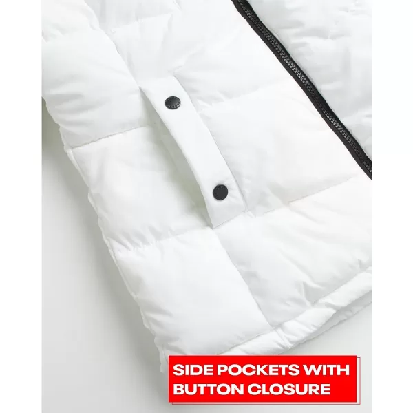 imageReebok Women Winter Jacket  Heavyweight Quilted Puffer Parka Coat Sherpa Lined Hood  Windbreaker Ski Jacket for Women SXLWhite