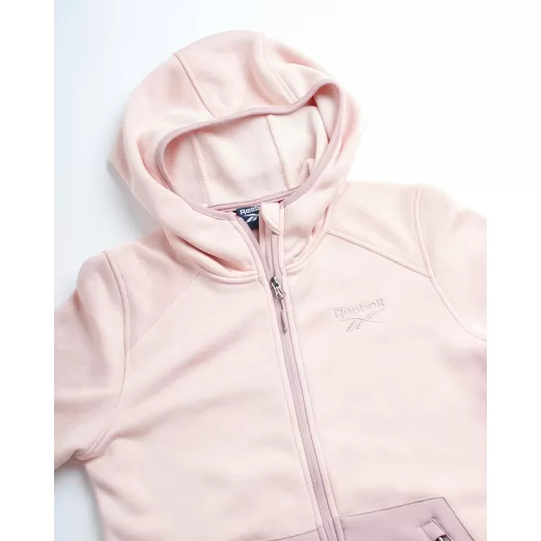 imageReebok Womens Active Sweatshirt  FullZip Performance Hoodie Sweater Jacket  Dry Fit Outerwear Track Jacket for Women SXLPink