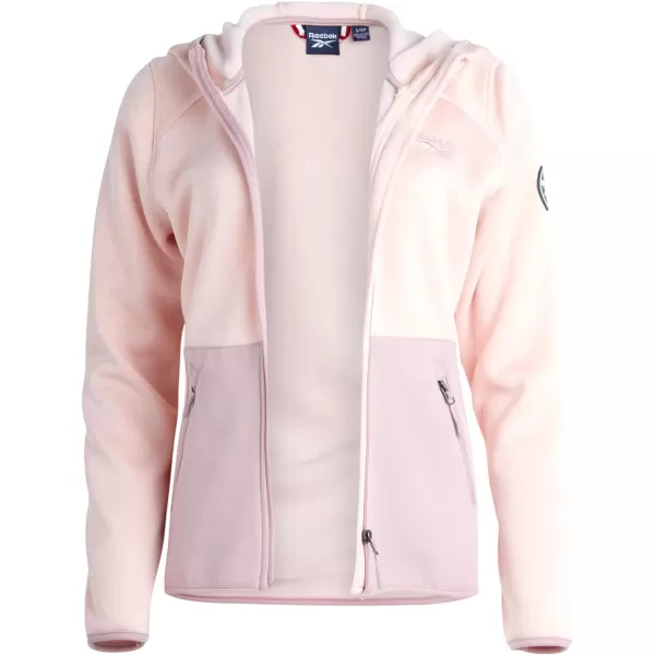 imageReebok Womens Active Sweatshirt  FullZip Performance Hoodie Sweater Jacket  Dry Fit Outerwear Track Jacket for Women SXLPink