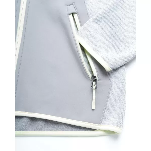 imageReebok Womens Active Sweatshirt  FullZip Performance Hoodie Sweater Jacket  Dry Fit Outerwear Track Jacket for Women SXLPure Grey