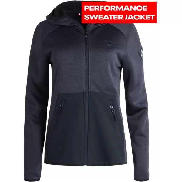 imageReebok Womens Active Sweatshirt  Performance Fleece Zip Hoodie Sweatshirt  Dry Fit Performance Outerwear for Women SXLBlack
