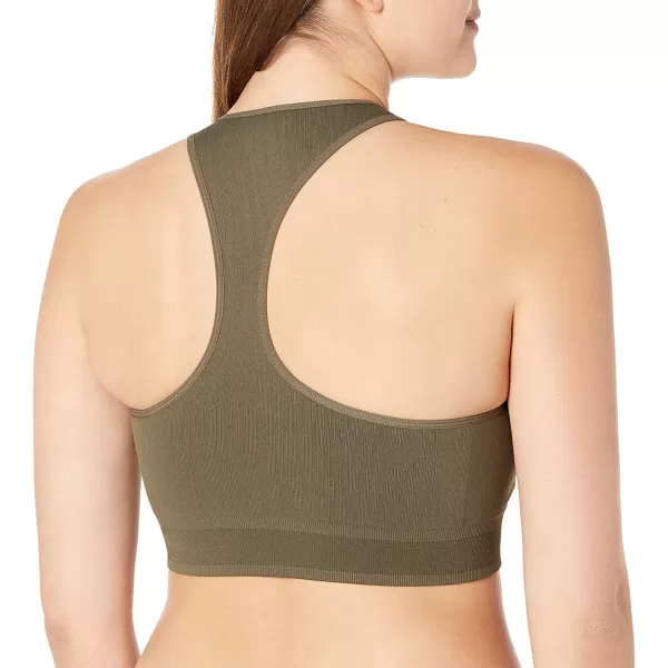imageReebok Womens Army Green and Black Crop Tank