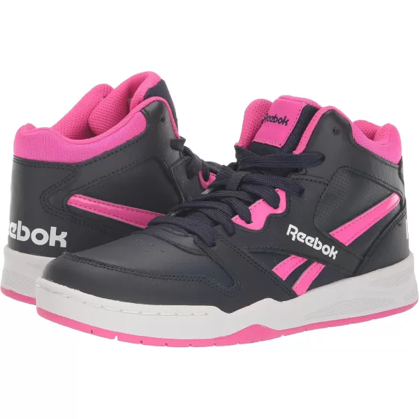 imageReebok Womens Bb4500 Court SneakerVector NavyLaser PinkWhite