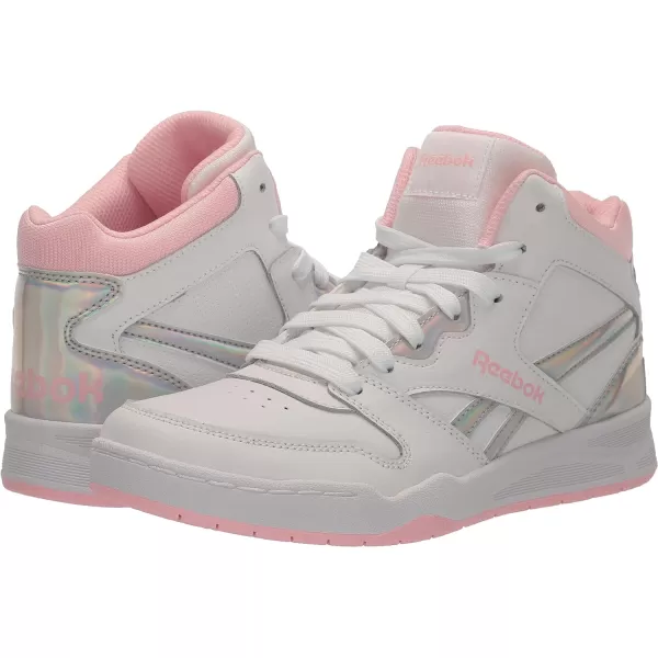 imageReebok Womens Bb4500 Court SneakerWhitePink Glow