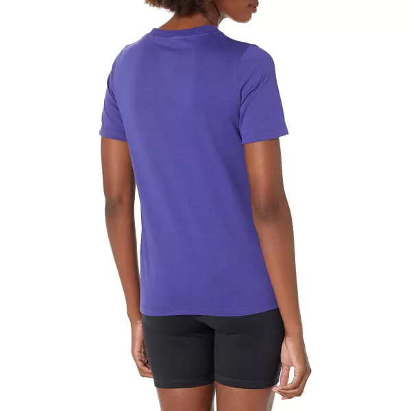 imageReebok Womens Big Logo Tee in Bold Purple and White