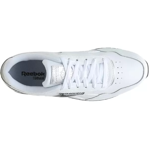 imageReebok Womens Classic Harman Run SneakerWhiteBlackSilver Metallic 1
