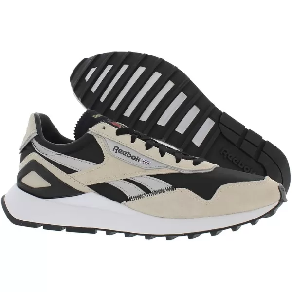 imageReebok Womens Classic Leather Ripple SneakersBlackBeigeWhite