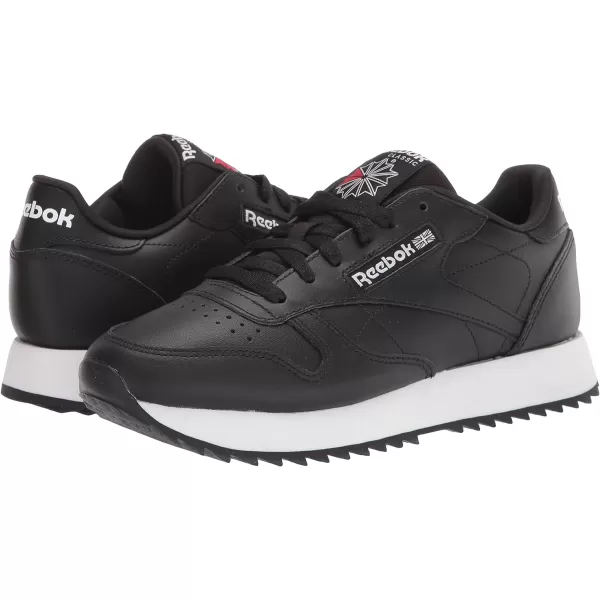 imageReebok Womens Classic Leather Ripple SneakersBlackWhite