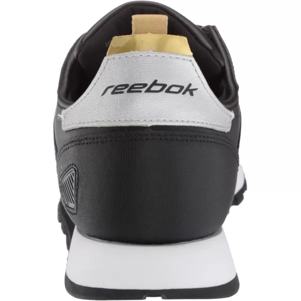 imageReebok Womens Classic Leather Ripple SneakersBlackWhiteSilver Metallic 2