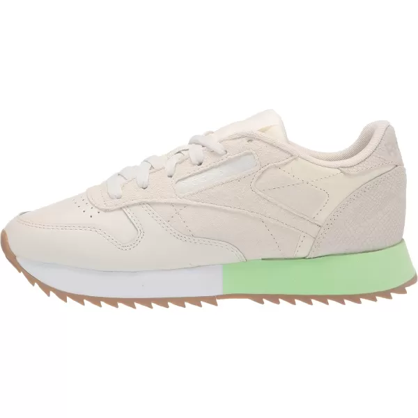 imageReebok Womens Classic Leather Ripple SneakersChalkClassic WhiteMorning Fog
