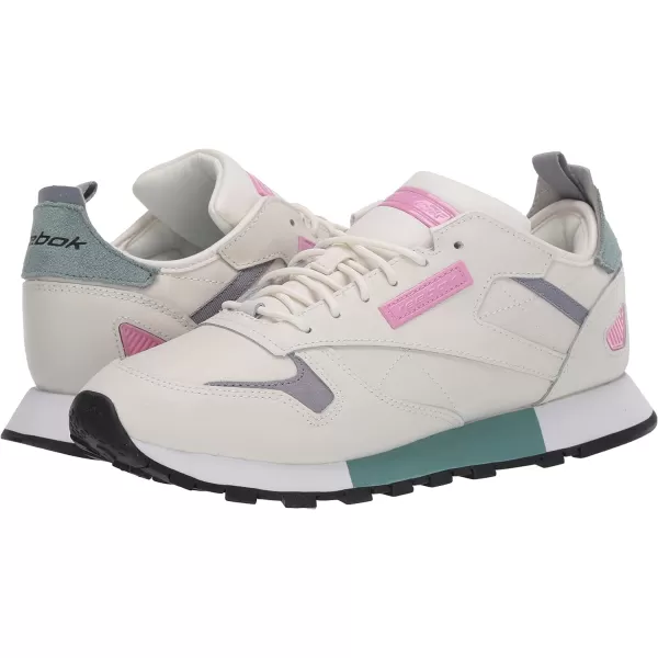 imageReebok Womens Classic Leather Ripple SneakersChalkGreen SlateJasmine Pink