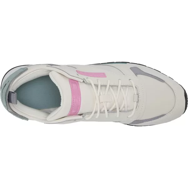 imageReebok Womens Classic Leather Ripple SneakersChalkGreen SlateJasmine Pink