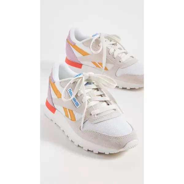 imageReebok Womens Classic Leather Ripple SneakersChalkOchreInfused Lilac