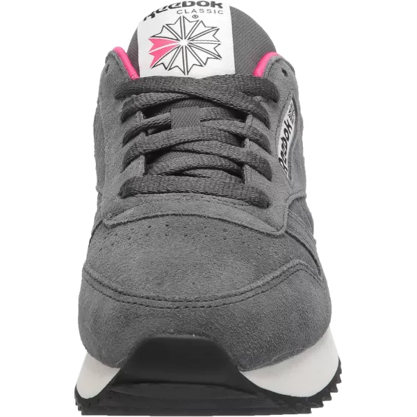 imageReebok Womens Classic Leather Ripple SneakersCold GreyChalkPursuit Pink