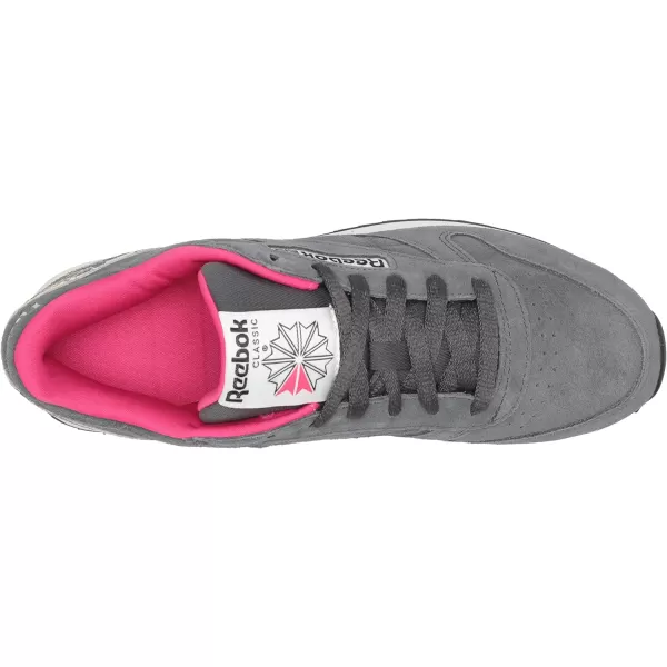 imageReebok Womens Classic Leather Ripple SneakersCold GreyChalkPursuit Pink