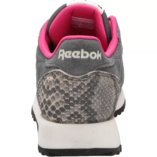 imageReebok Womens Classic Leather Ripple SneakersCold GreyChalkPursuit Pink