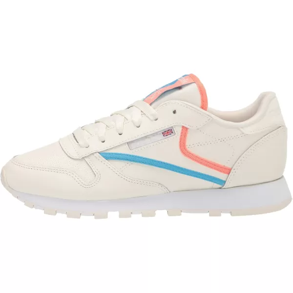imageReebok Womens Classic Leather Ripple SneakersWhiteCarbonVector Red