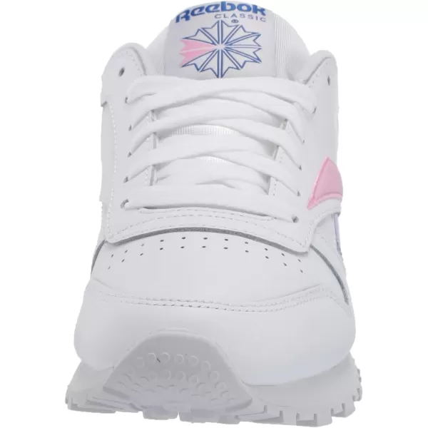 imageReebok Womens Classic Leather Ripple SneakersWhiteHumble BlueJasmine Pink