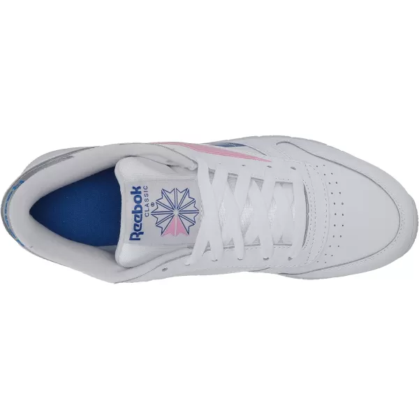 imageReebok Womens Classic Leather Ripple SneakersWhiteHumble BlueJasmine Pink