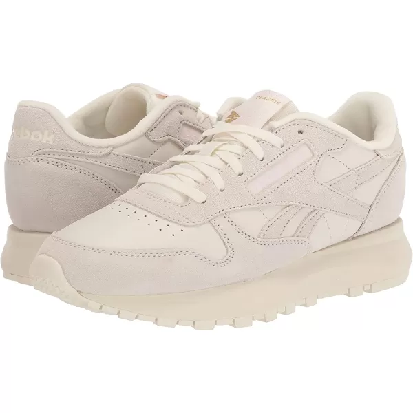 imageReebok Womens Classic Leather Sneaker in Chalk and Pixel Pink