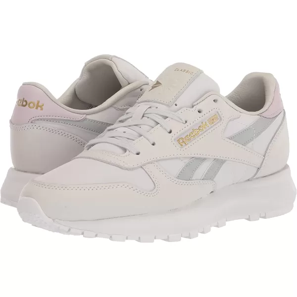imageReebok Womens Classic Leather Sneaker in Cold Grey Pure Grey and Quartz Glow