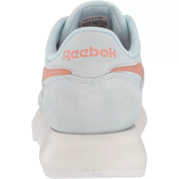 imageReebok Womens Classic Leather Sneaker in Glass Blue and Canyon Coral
