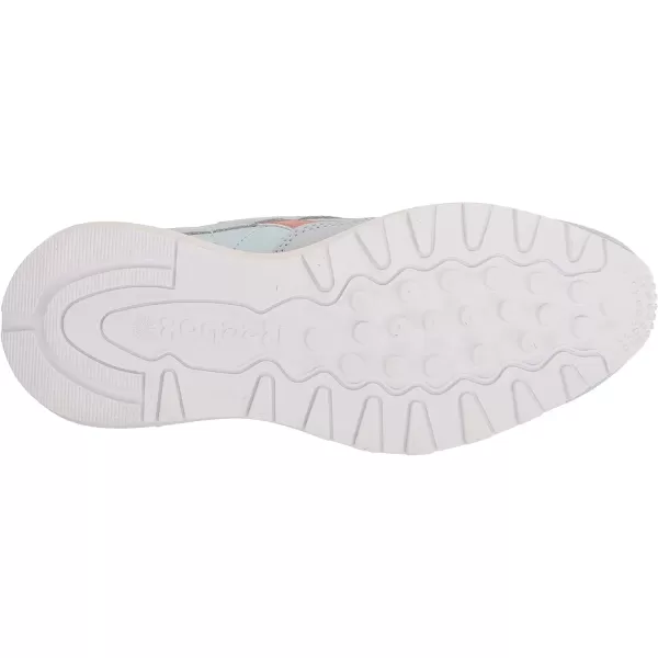 imageReebok Womens Classic Leather Sneaker in Glass Blue and Canyon Coral