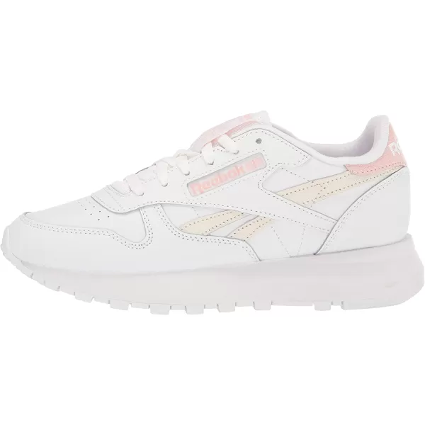 imageReebok Womens Classic Leather Sneaker in White and Porcelain Pink