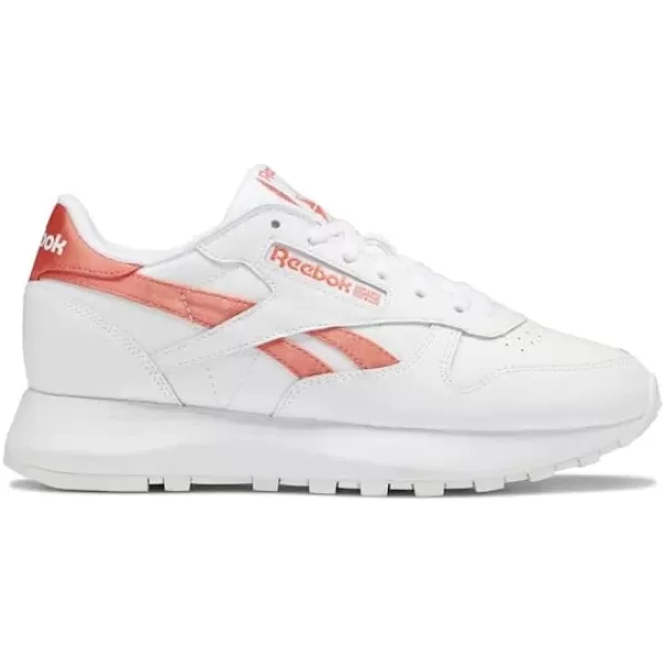 imageReebok Womens Classic Leather Sneaker in White and Semi Orange Flare