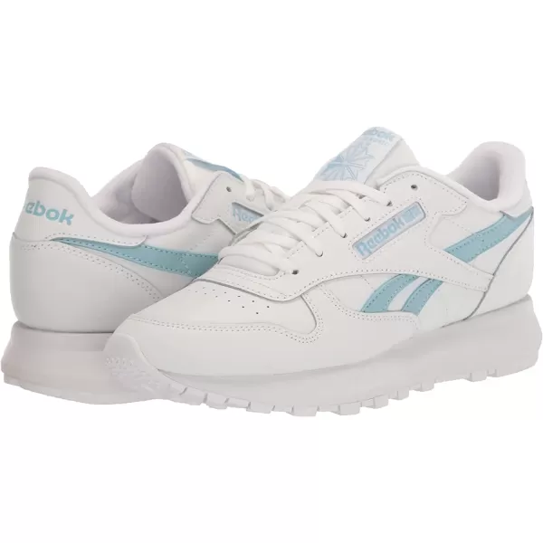 imageReebok Womens Classic Leather Sp Sneaker in White and Blue Pearl