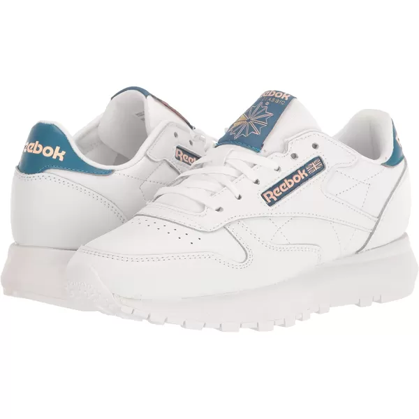 imageReebok Womens Classic Leather Sp SneakerFtwr WhiteStebluAurorg