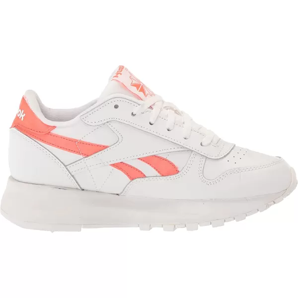 imageReebok Womens Classic Leather Sp SneakerWhiteSemi Orange Flare