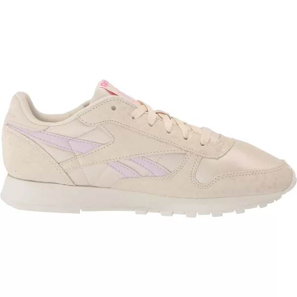 imageReebok Womens Classic Leathers SneakerAlabasterChalkQuartz Glow