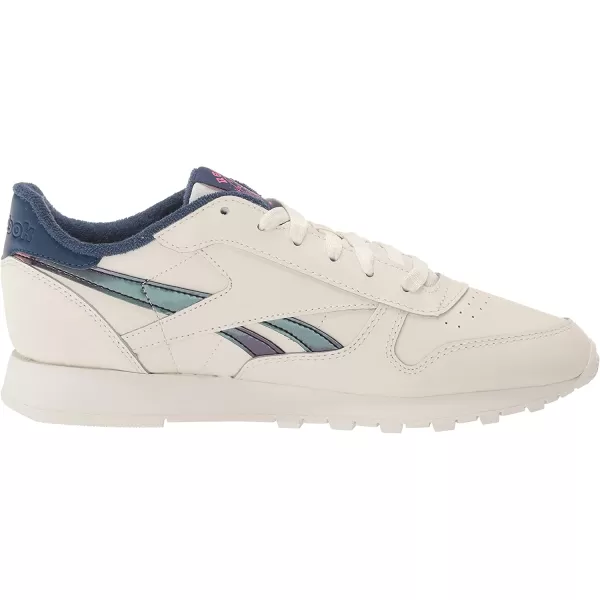 imageReebok Womens Classic Leathers SneakerChalkBatik BlueAtomic Pink