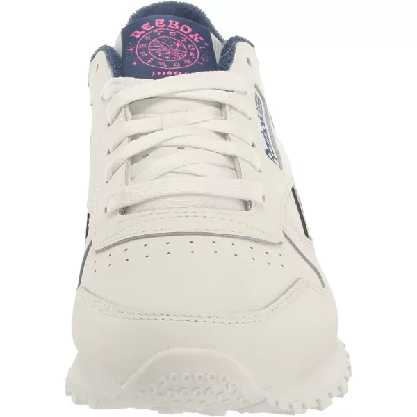 imageReebok Womens Classic Leathers SneakerChalkBatik BlueAtomic Pink