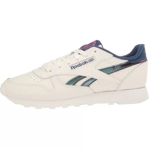 imageReebok Womens Classic Leathers SneakerChalkBatik BlueAtomic Pink