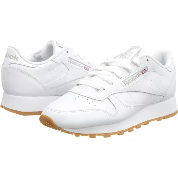 imageReebok Womens Classic Leathers SneakerFtwr White Pure Grey 3 Reebok Rubber Gum 03