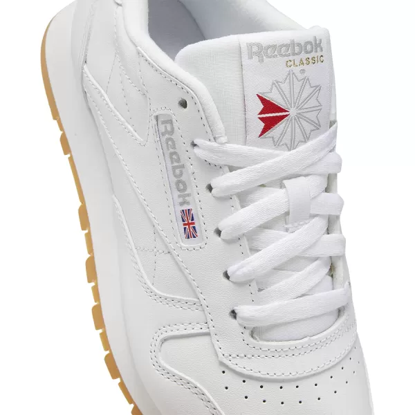 imageReebok Womens Classic Leathers SneakerFtwr WhitePure Grey 3Reebok Rubber Gum03