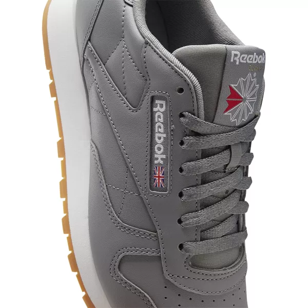 imageReebok Womens Classic Leathers SneakerPure Grey 5 Ftwr White Reebok Rubber Gum 03