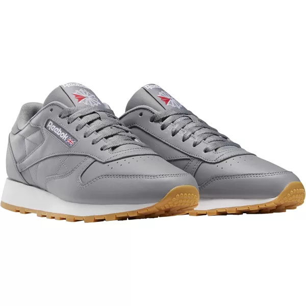 imageReebok Womens Classic Leathers SneakerPure Grey 5 Ftwr White Reebok Rubber Gum 03