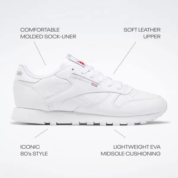 imageReebok Womens Classic Leathers SneakerPure White