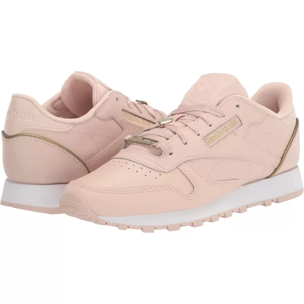 imageReebok Womens Classic Leathers SneakerSoft EcruWhiteGold Metallic