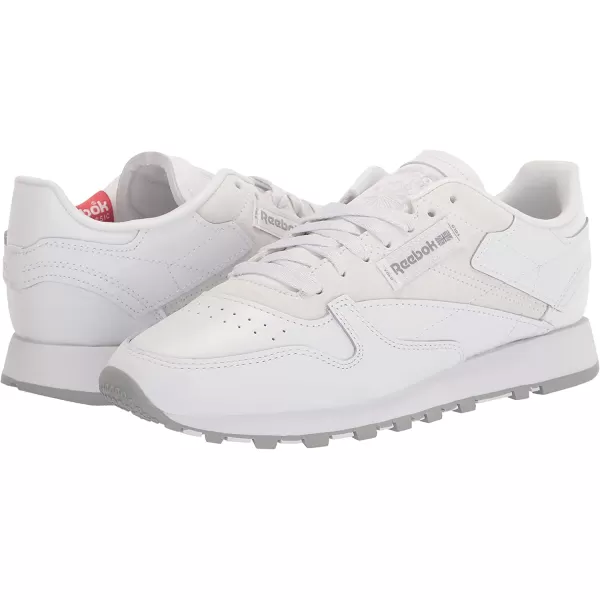 imageReebok Womens Classic Leathers SneakerWhitePure GreyRhodonite