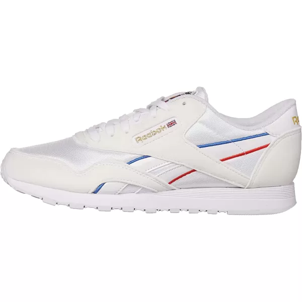 imageReebok Womens Classic Nylon Casual Shoes  WhiteRadiant RedBlue Blast