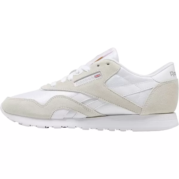 imageReebok Womens Classic Nylon Casual Shoes  WhiteWhiteLight Grey