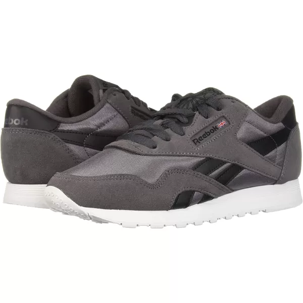 imageReebok Womens Classic Nylon Casual Shoes in Ash Grey Black and White